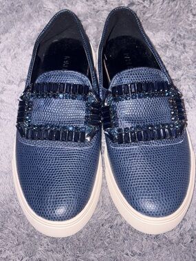 Karl Lagerfeld Paris Ermine Embellished Slip-On Sneaker